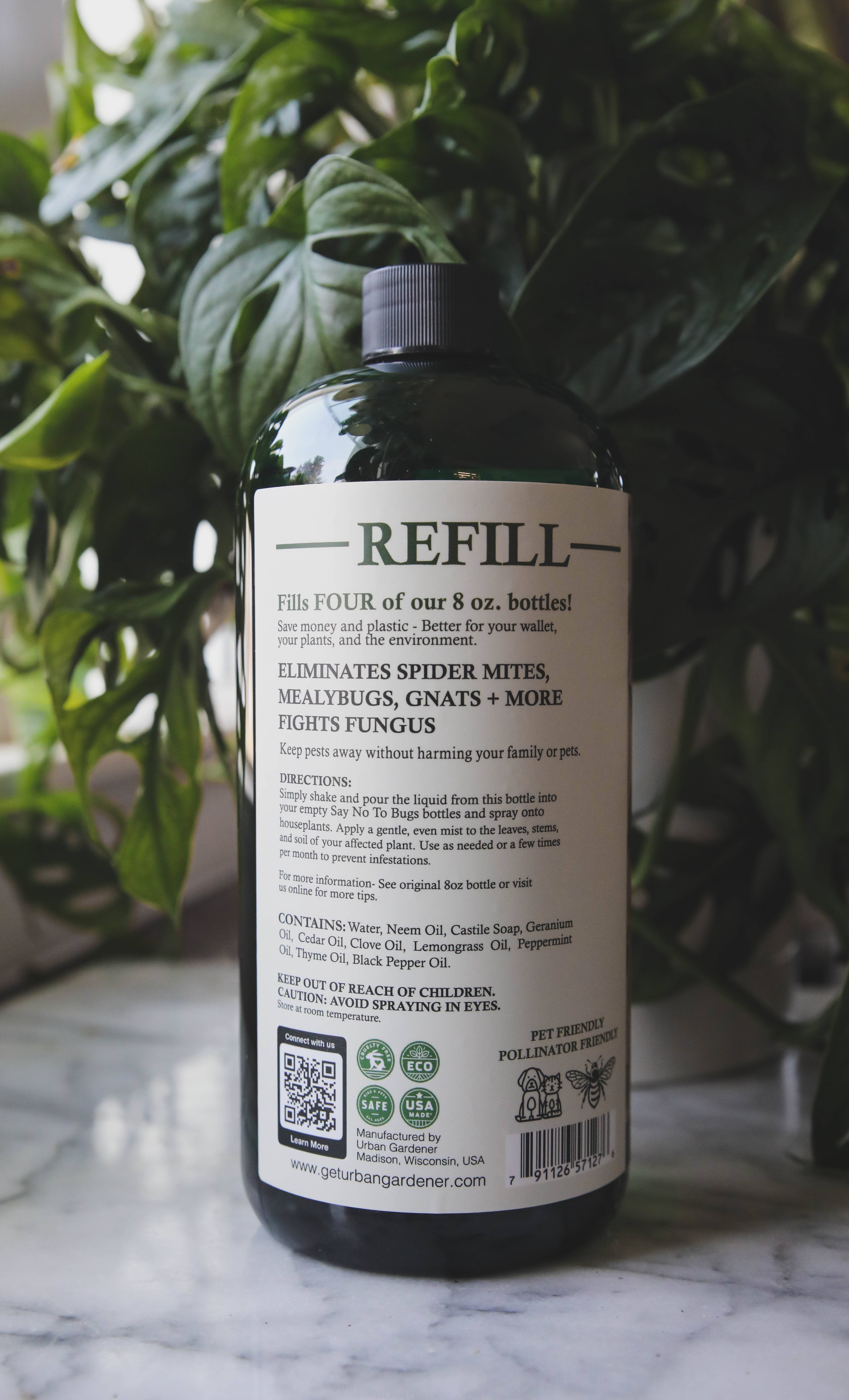 Urban Gardener - Wholesale Fertilizer - Say No To Bugs 32oz Refill Bottle - Ready to use1