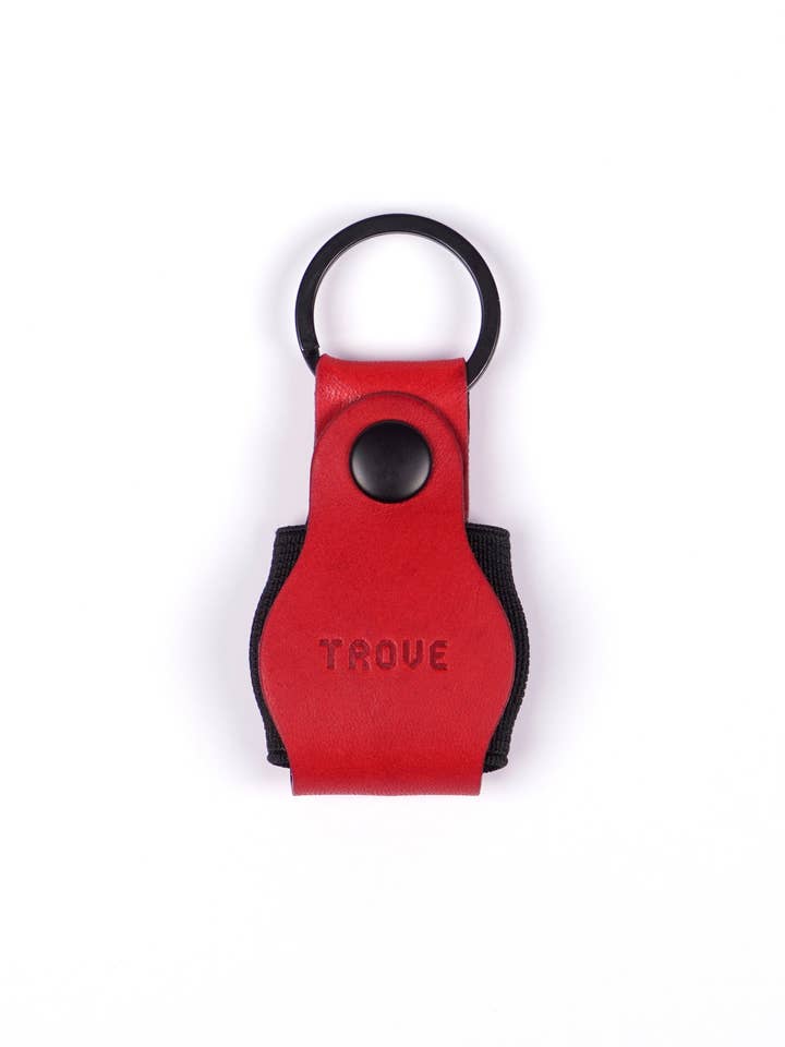 Borsa con etichetta TROVE: pelle rossa/nera per la vendita all'ingrosso da parte di TROVE