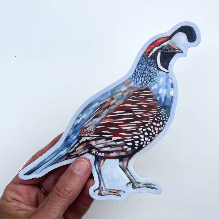SheilaDunnArt - Wholesale Sticker - California Quail vinyl sticker2