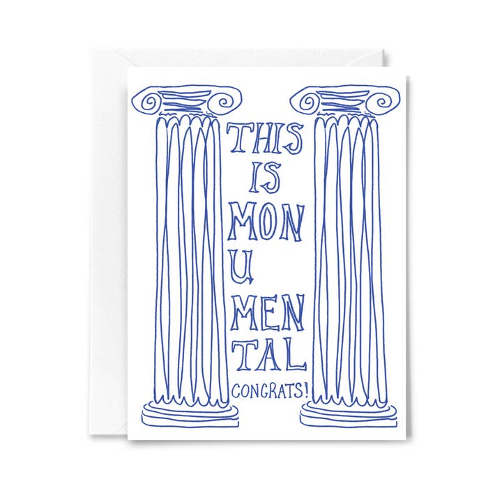 Monumental Congrats Card for wholesale by Studio Conroy