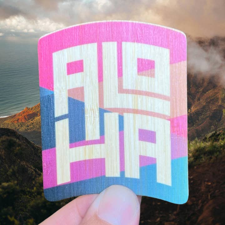Badge ALOHA pour la vente par Bamboo Wood Stickers