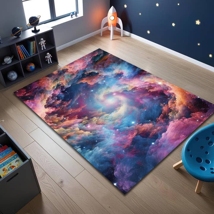 Alfombra Galaxia: Decoración Espacial Acolchada para Habitación para venta al por mayor de Rugendary Trade LLC