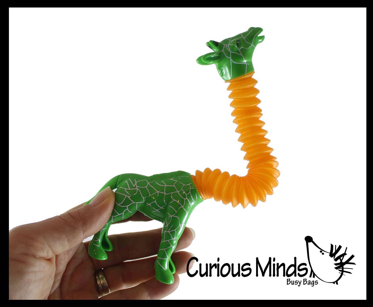 Curious Minds Toys - Wholesale Fidget Toy - Kids - 1 Cute Giraffe Neck Pull and Pop Snap Animal Expanding Flexi3