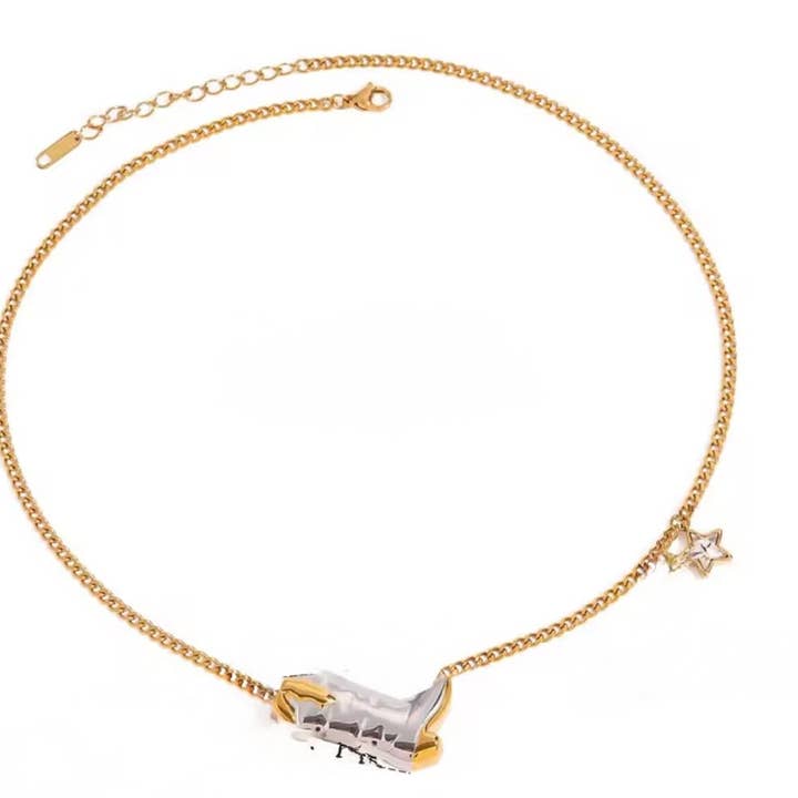 Chunky Boot Necklace for wholesale by Royce and Oak