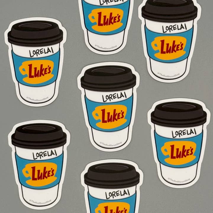 The Red Swan Shop - Wholesale Sticker - Vinyl Decal - Gilmore Girls - Luke's Cafe Cup2