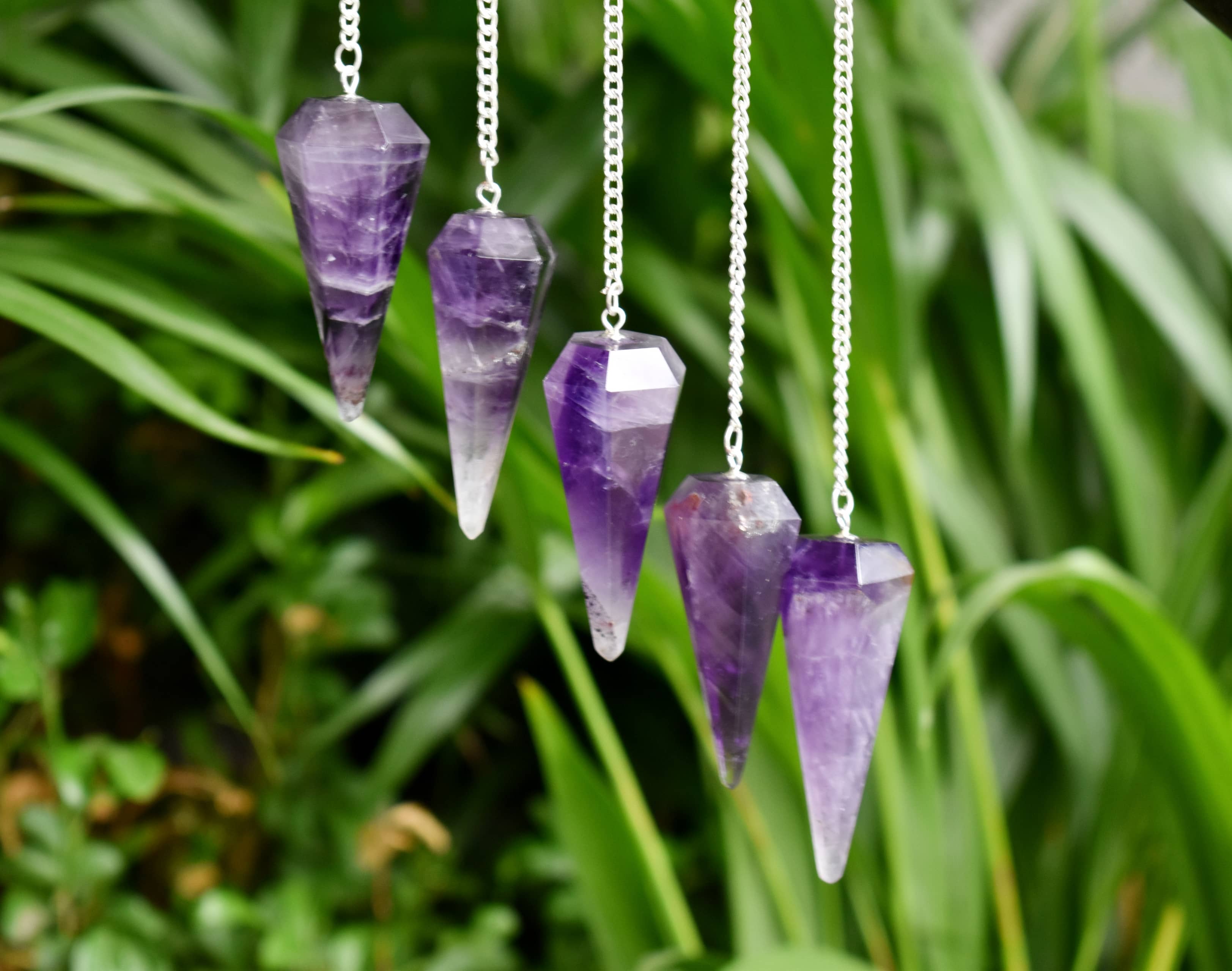 Soothing Crystals - Wholesale Spiritual Stone/Crystal - Dowsing Pendulum | Amethyst | Faceted Crystal Pendulum13