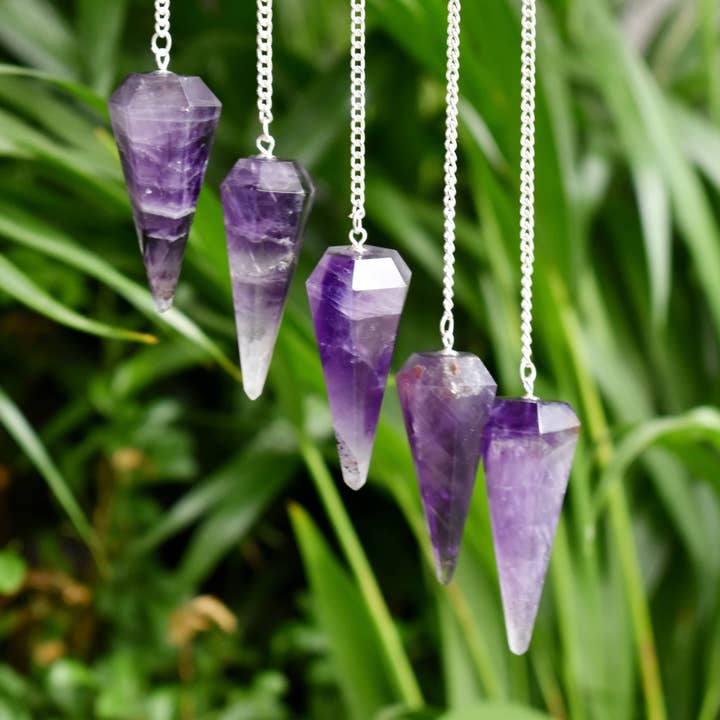 Soothing Crystals - Wholesale Spiritual Stone/Crystal - Dowsing Pendulum | Amethyst | Faceted Crystal Pendulum13