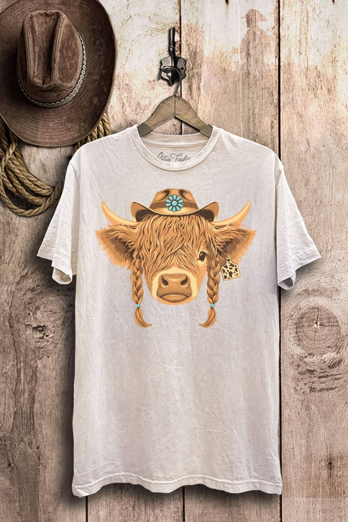 Lotus Fashion Collection - Wholesale Screen Printed T-Shirt - Women's - Highland Cow Graphic Top7