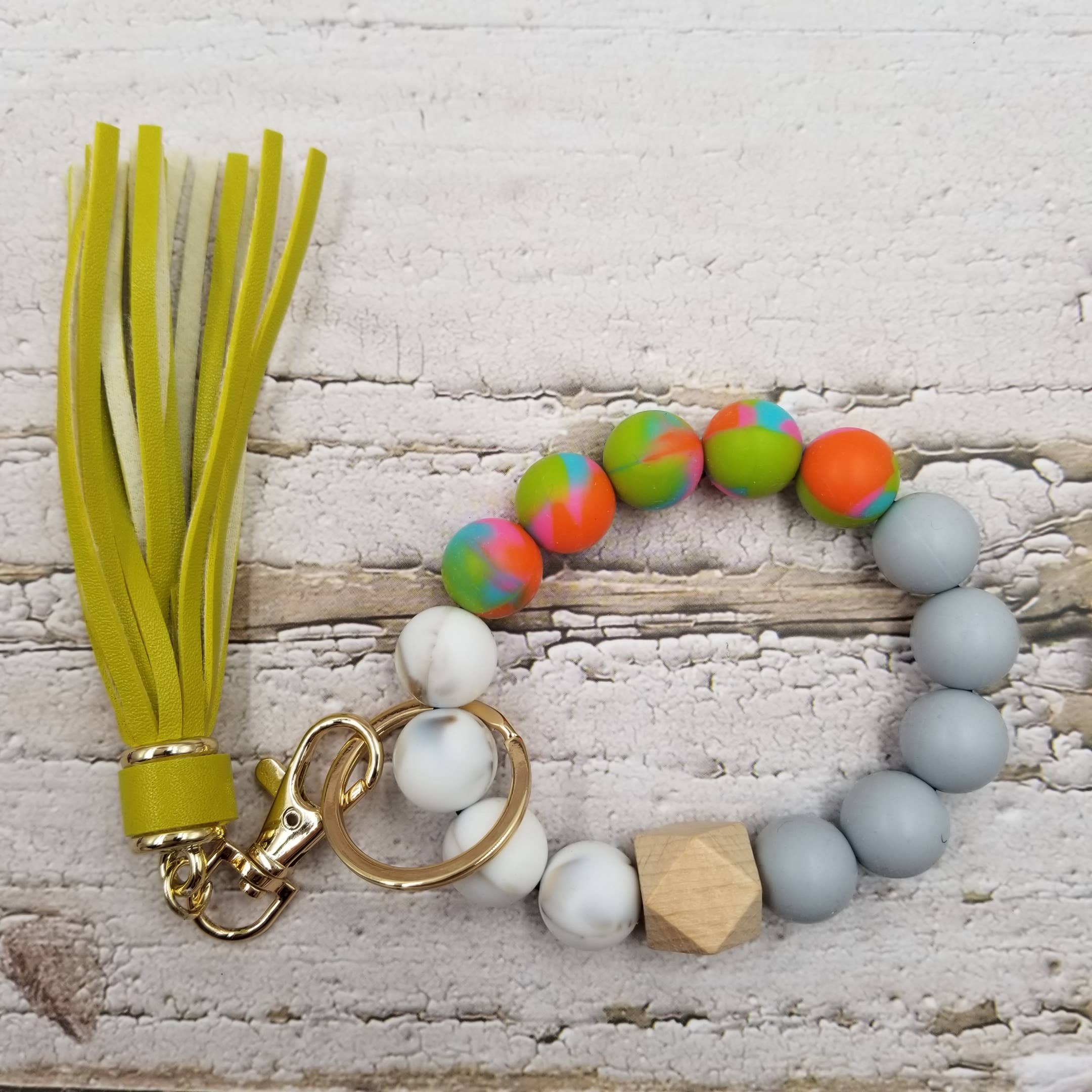 Treasure Wholesale - Wholesale Keychain - Women's - Handmade Silicone Bead Bangle Keychain10