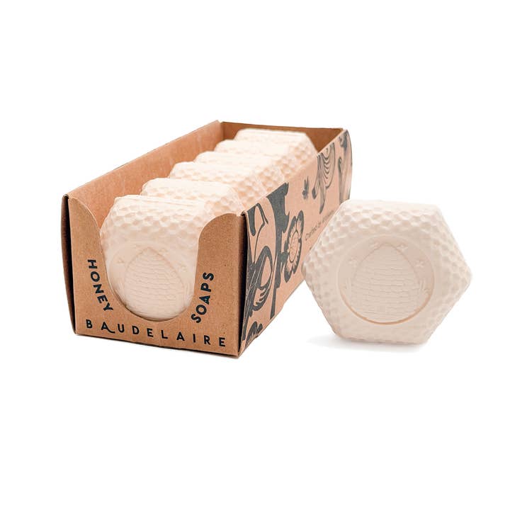 Savon au lait de chèvre et au miel 3,5 oz - Paquet de 6 pour la vente par Baudelaire