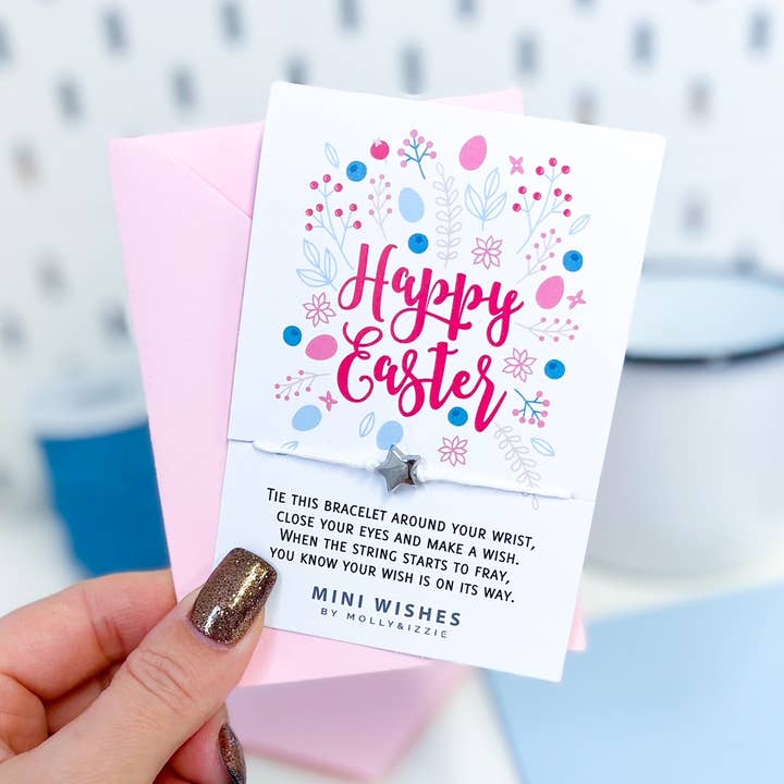 Mini braccialetto dei desideri di buona Pasqua per la vendita all'ingrosso da parte di by Molly&Izzie