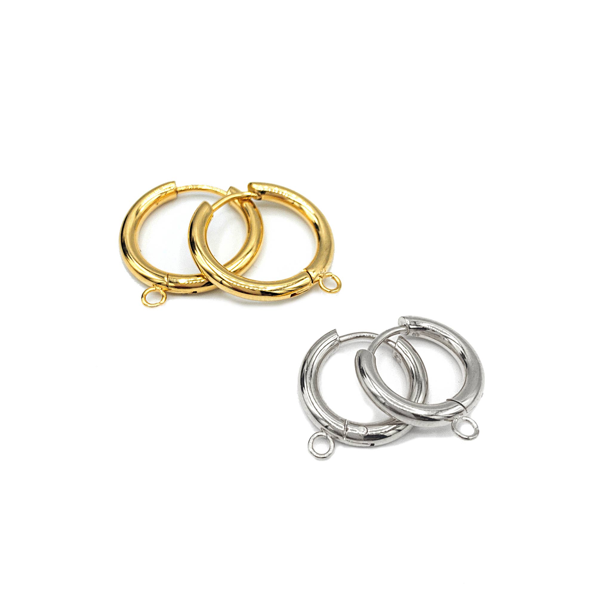 UBNY Collection - Wholesale Hoop Earrings - Hoop Earring Findings • Surgical Steel • Gold PVD Plating