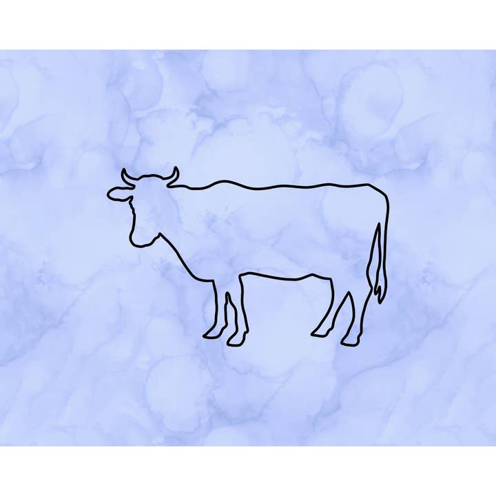 Autocollant de contour de vache (2 po) pour la vente par Sticking with You