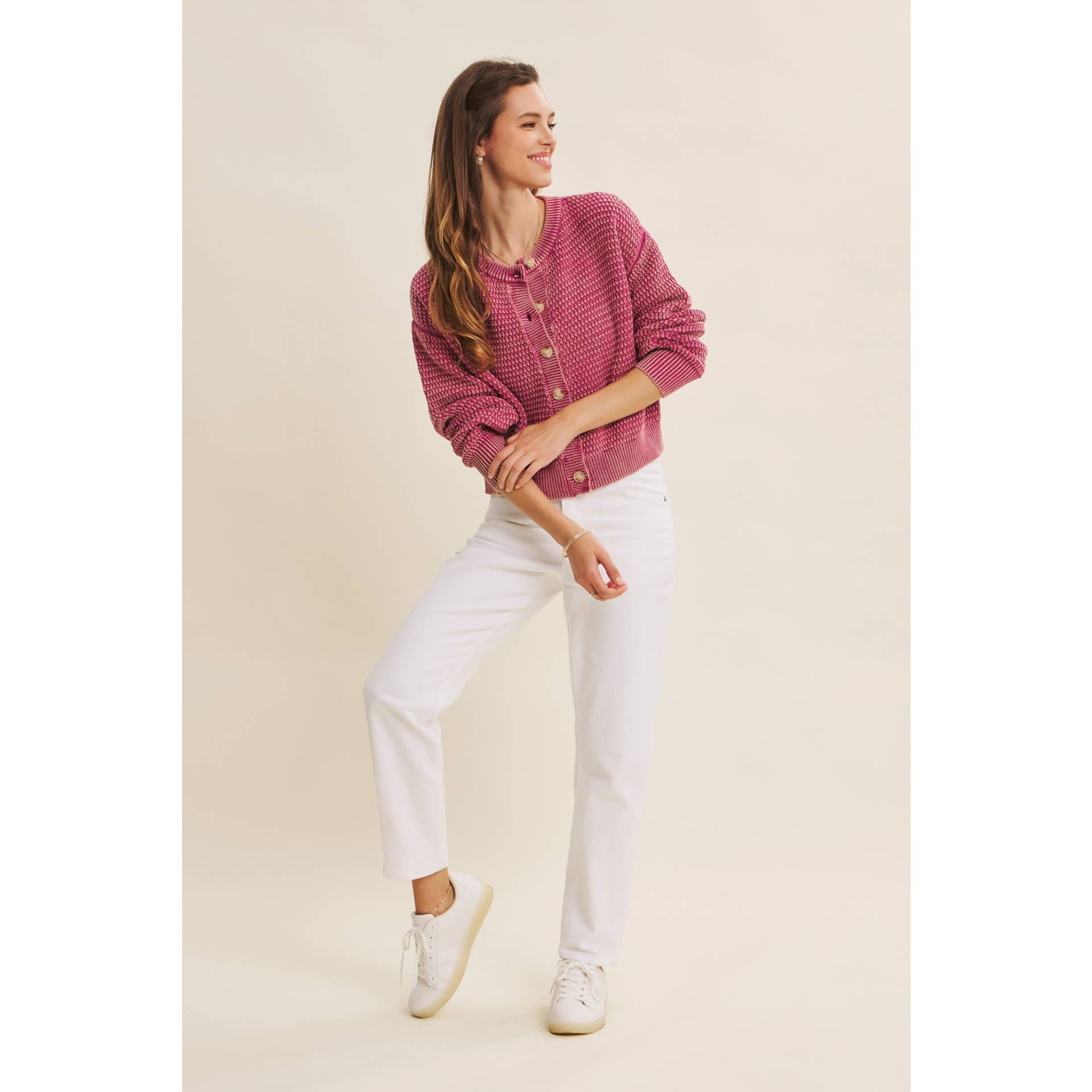 in february - Wholesale Cardigan - Women's - COZY CHIC LAYER MINERAL-WASHED CABLE KNIT SWEATER CARDIGAN12