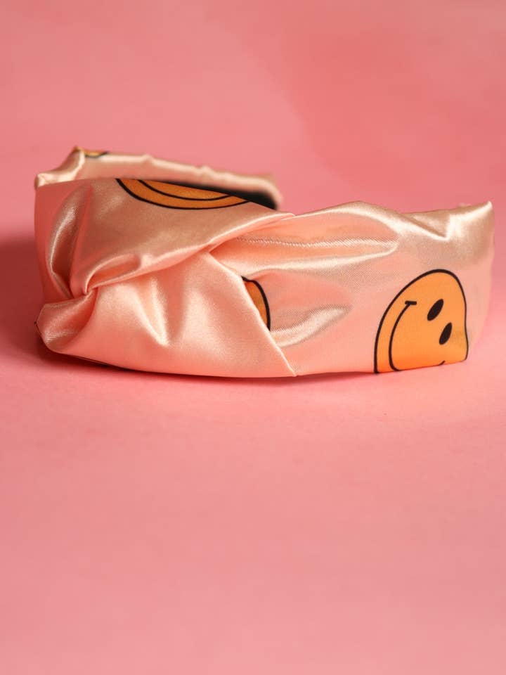 Pink & Yellow Smiley Via for wholesale by Harts & Pearls