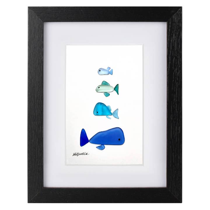 UrchinArtworks – wholesale Konsttryck – Shoal of Fish Havsglastavla Väggkonstdekor4