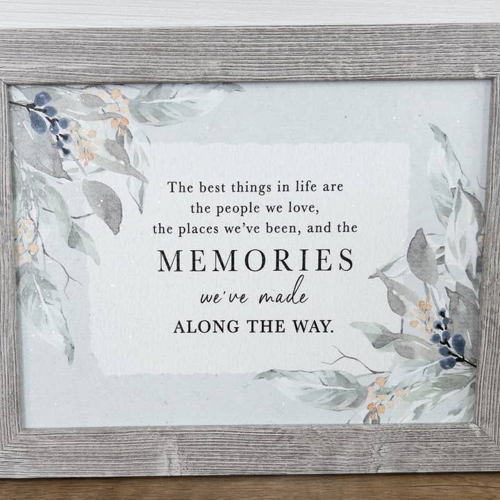 The Best Things In Life Places Memories Friends Gift Sign for wholesale by Summer Snow Art