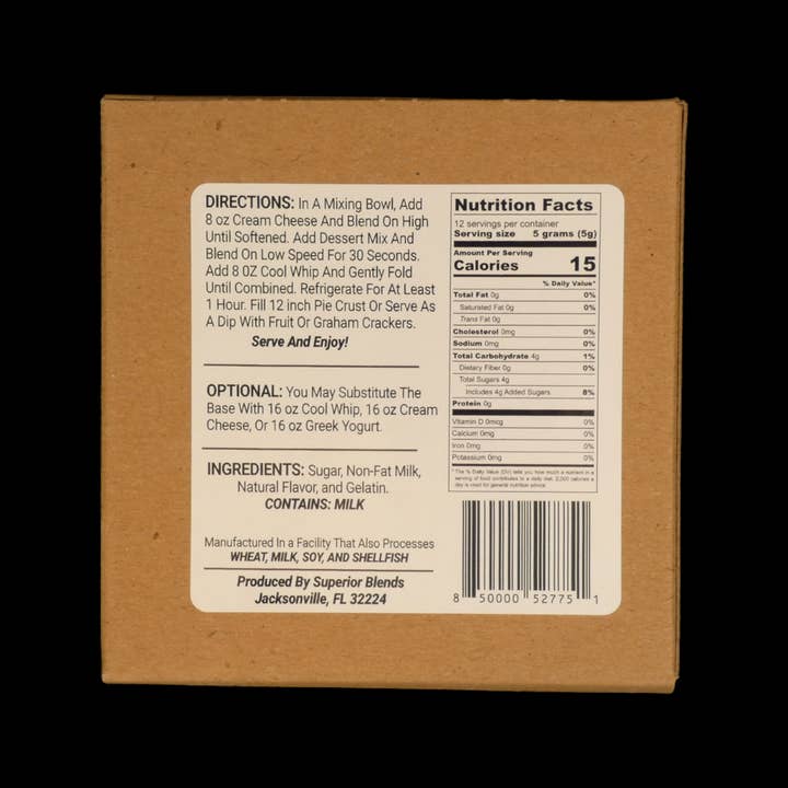 Superior Blends - Wholesale Cake mix - Sea Salt Carmel Dessert Mix 1