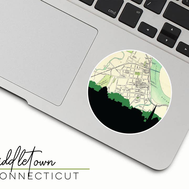Paperfinch Design - Vendita all'ingrosso Adesivo - Adesivo skyline della città del Connecticut | Più città