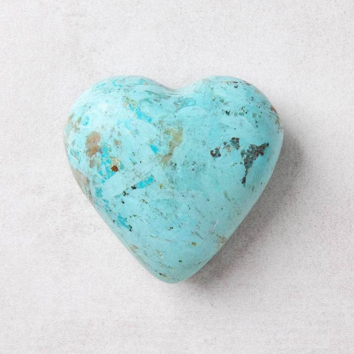 Cœurs en turquoise péruvienne naturelle - Qualité supérieure AAA pour la vente par Tiny Rituals