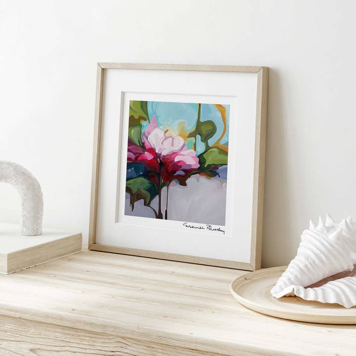 Susannah Bleasby Art - Wholesale Kunstprint - Bloemenmuurkunst | Fijnkunstdruk | 'Septemberroos'2