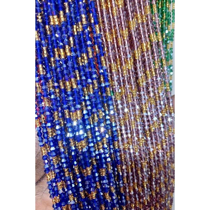 Beadbutik - Venta al por mayor Cuentas - Esinam Cuentas de Cintura - Cuentas de Cintura de Vidrio Bicono, Cuentas de Semilla Doradas2