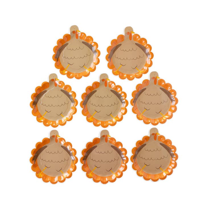 My Mind’s Eye - Wholesale Disposable Plate - THP1046 - Harvest Turkey Shaped Paper Plate
