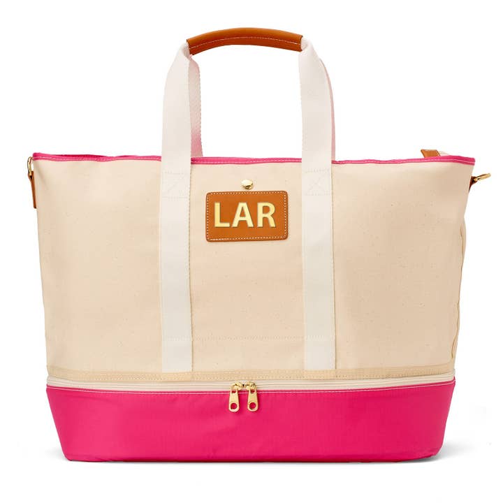 "Lara" Large Shoe Compartment Tote (Personalizable) for wholesale by Boulevard