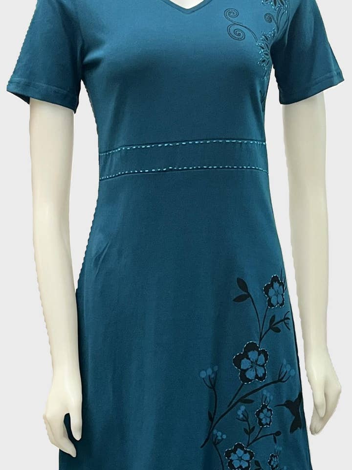 WDR-5308-PE - Printed Dress for wholesale by Leopards & Roses