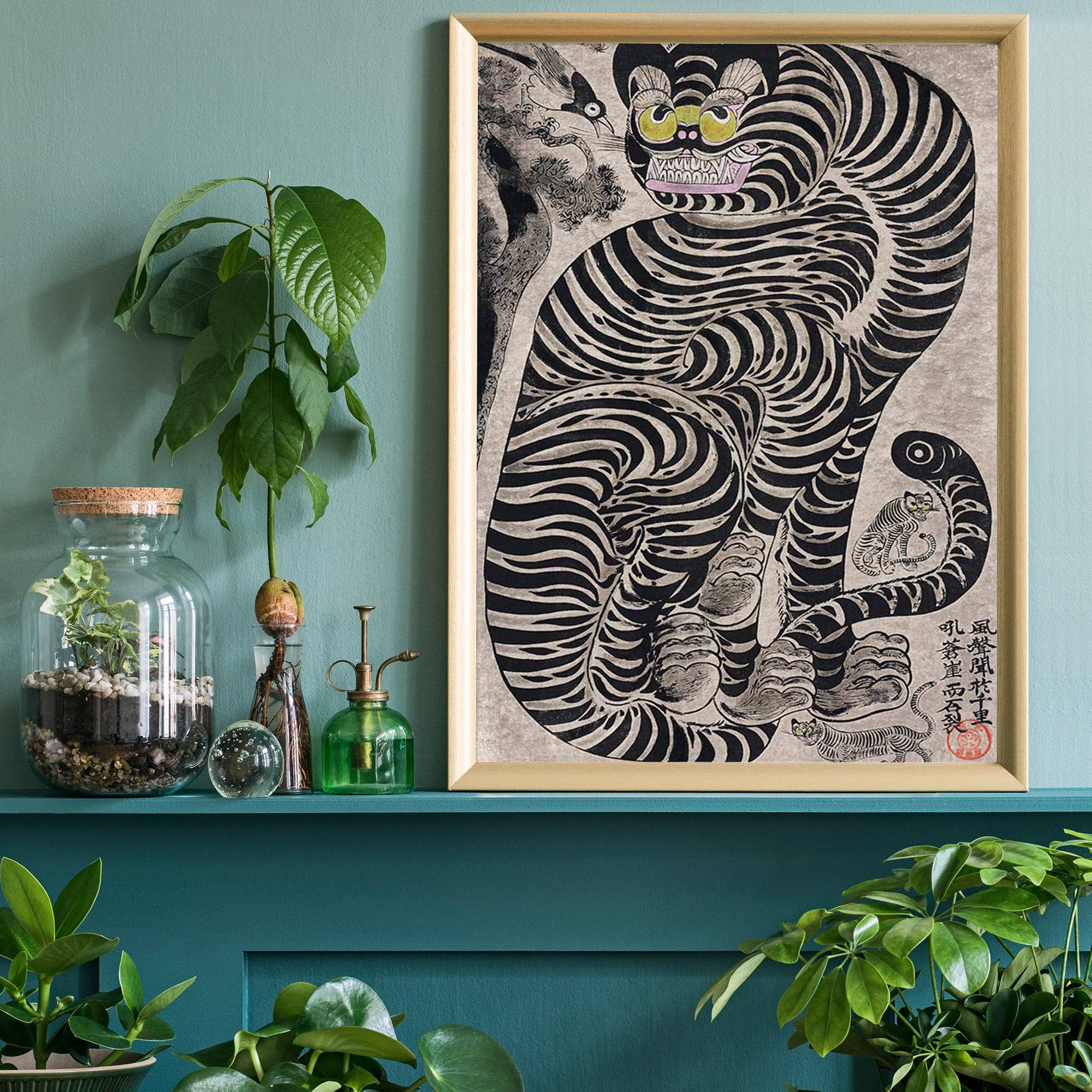 Ink & Drop – wholesale Painting/drawing – TALISMANIC TIGER VINTAGE JAPANESE PAINTING1