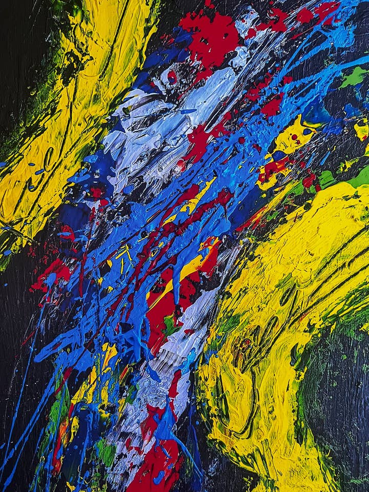 Blue and yellow print A3 for wholesale by Nenyasha Cherish Arts