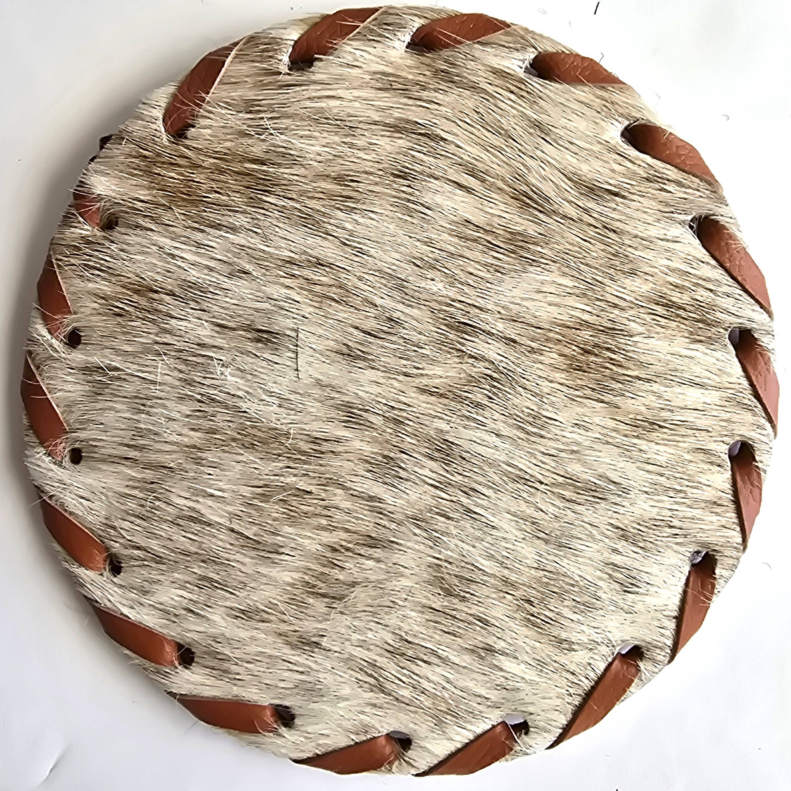 Ranchers Closet - Wholesale Coasters - 4 Large Cowhide Hair-on Coaster -  Boho hide Western Decor2