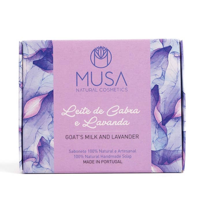 MUSA Natural Cosmetics – Engroshandel Sæbestykke – Gedemælk Og Lavendel Sæbe0