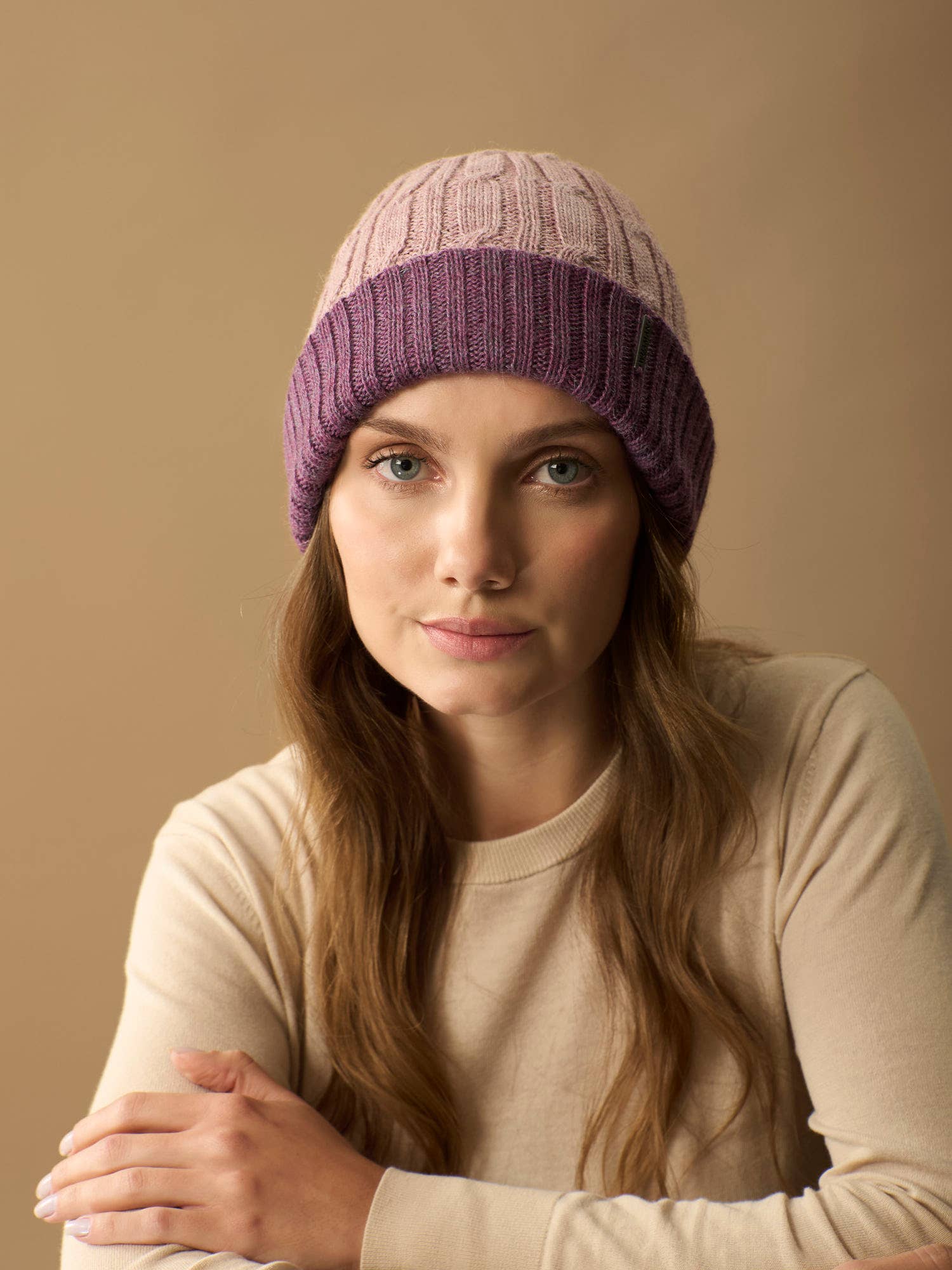 WUAMAN - Alpaca - Wholesale Beanie - Women's - Reversible Baby Alpaca Beanie | Unisex Hat | Cable Knit5