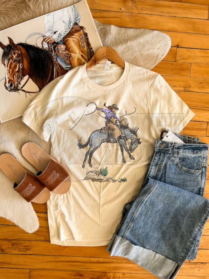 Ranch Girl Tee for wholesale by The Fringed Pineapple