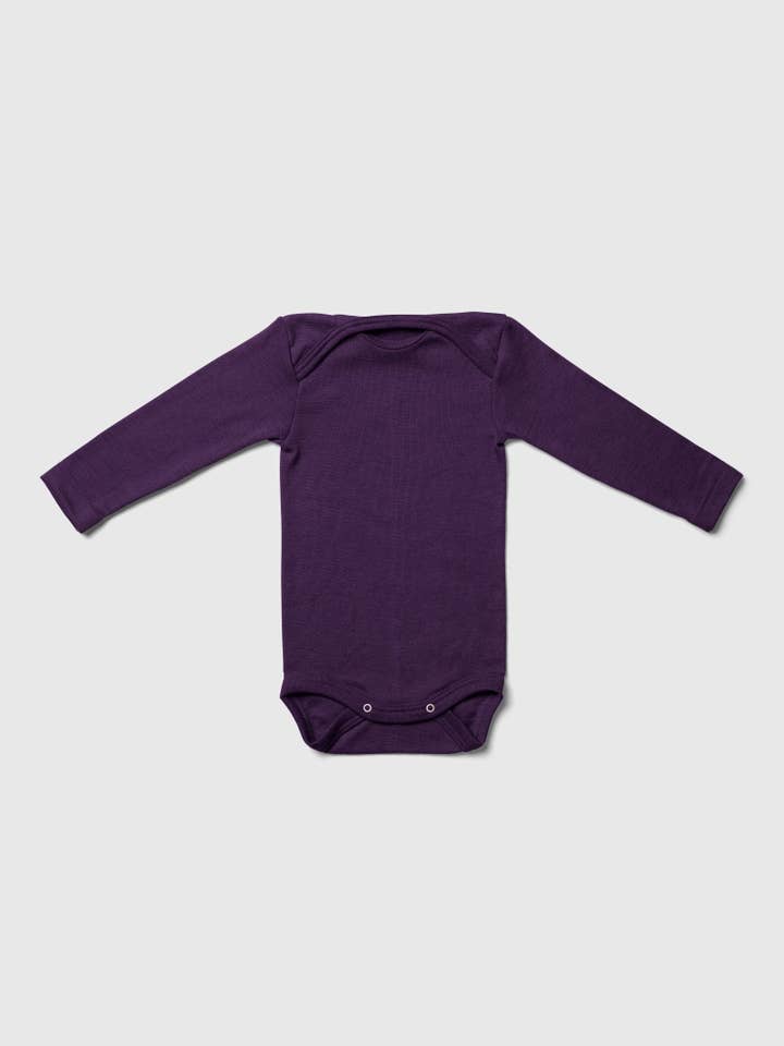 MINI LILA - Wholesale Bodysuit (Non-Footed) - Baby - Organic Merino Wool and Silk Long-sleeved Onesie2