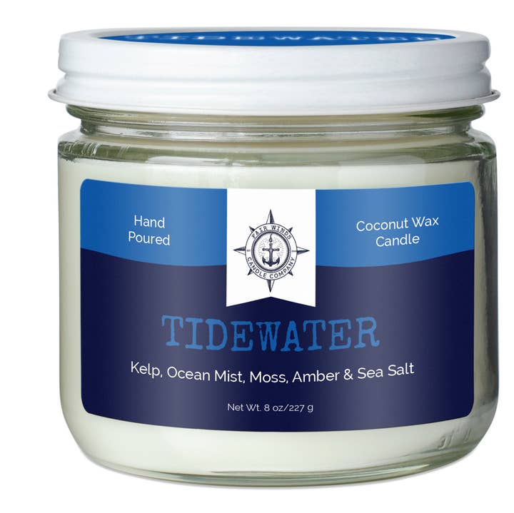 TIDEWATER standard candle for wholesale by Fair Winds Candle Company