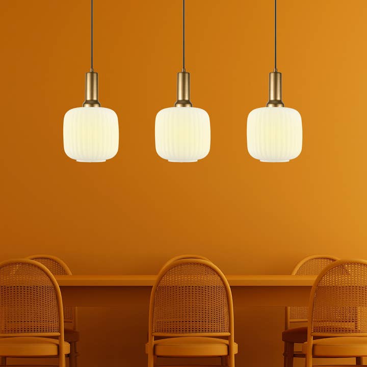 Eclipse Lighting - Wholesale Chandelier/Hanging Light - Linear Smoke Gray Ribbed Glass Modern Pendant Lighting, Custom Ribbed Glass Pendant Lighting, Nordic Style Glass Pendant Light for Kitchen Island5