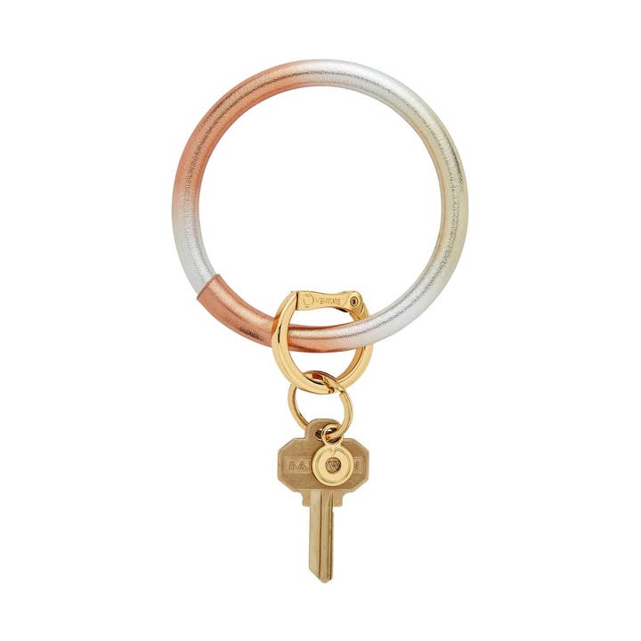Leather Big O® Key Ring - Ombré Mixed Metal for wholesale by Oventure
