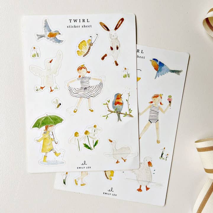 emily lex studio - Wholesale Sticker - twirl sticker sheets1