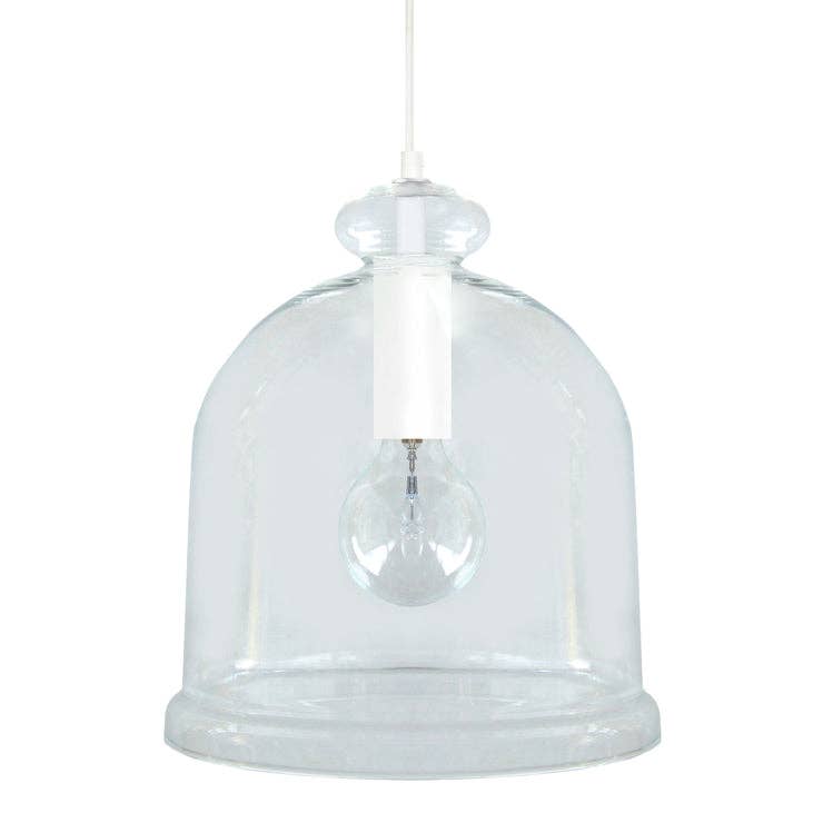 Tosel Shop – wholesale Chandelier/hanging light – MANILLA - Ivory White Glass Dome Suspension0