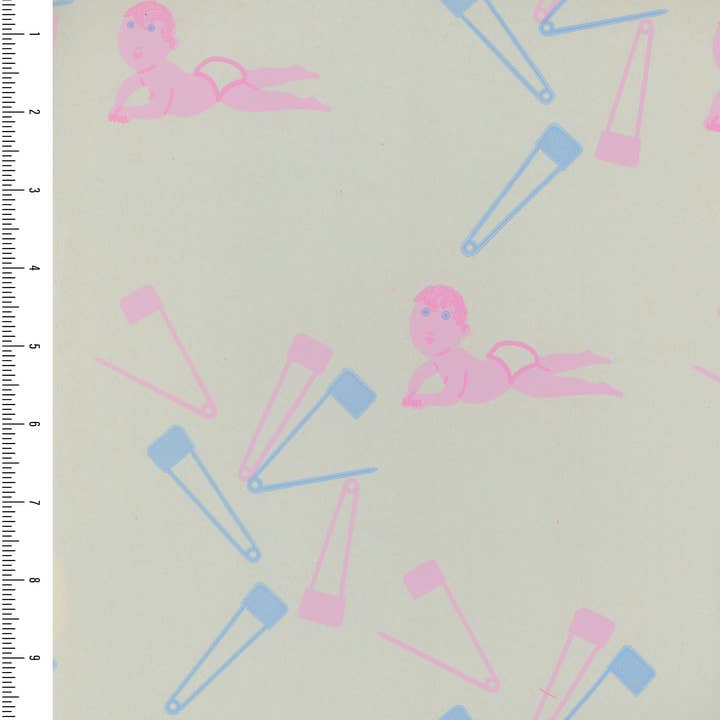 Yozo Studio - Wholesale Flat wrap - Mod Baby Diaper Pins Vintage Paper2