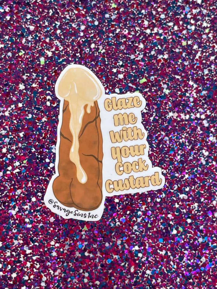 Glazuur me met je pik vla - sticker voor wholesale door Savage Sins