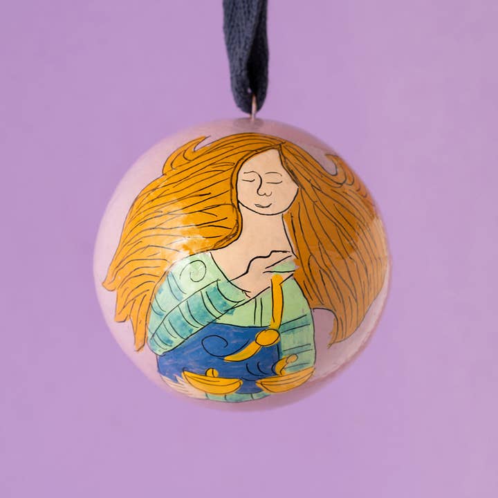 Ian Snow Ltd – wholesale Ornament – Libra Zodiac Bauble