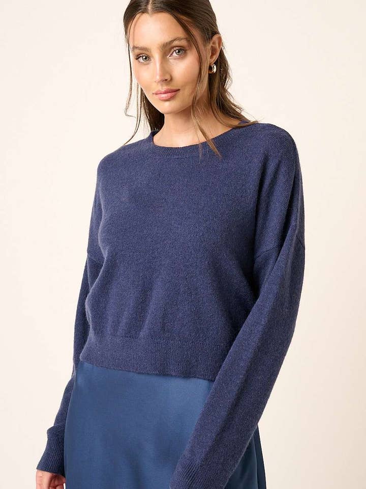 TRUI MET RONDE HALS EN LANGE MOUWEN voor wholesale door mittoshop