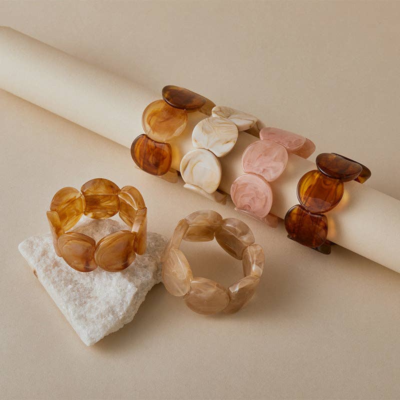 Dipped Shop - Wholesale Bangle Bracelet - Trendy Irregular Texture Acrylic Bangle Bracelet DP25E7676