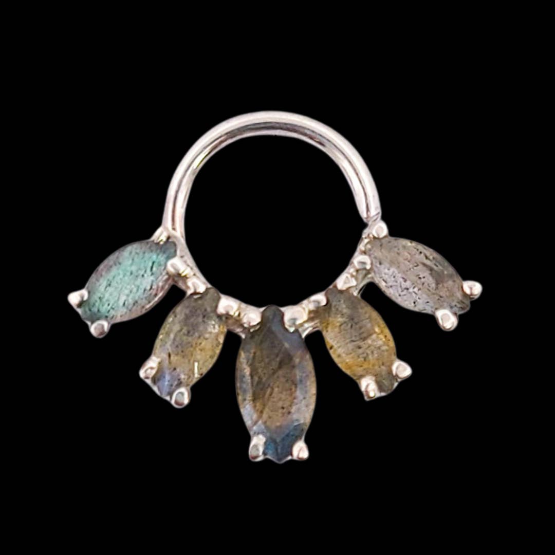 Inchoo bijoux inc - Wholesale Nose Ring - Statement Labradorite Septum Nose Piercing Marquise