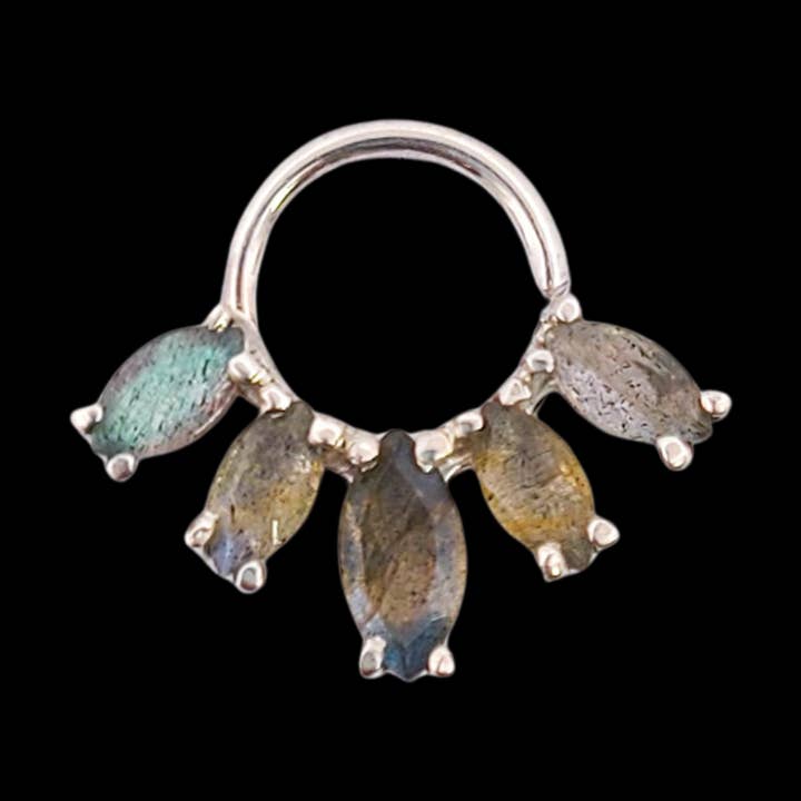 Inchoo bijoux inc - Wholesale Nose Ring - Statement Labradorite Septum Nose Piercing Marquise0