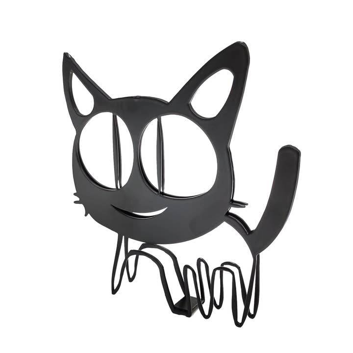 FIXTUREDISPLAYS – Engroshandel Pyntefigur – 4,6X4,9X0,4" Yndefuld Metal Kattekunst Moderne Interiører med Elegance 21940-80