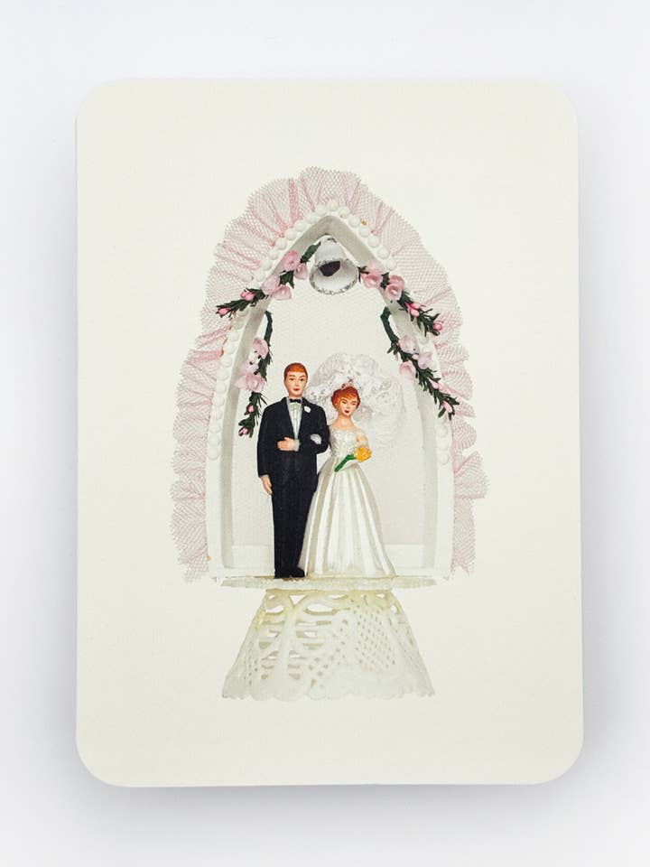 Wedding Cake Topper No.3 Greeting Card | Engagement for wholesale by Canonbury Press
